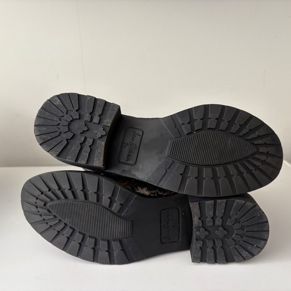 Sam Edelman Darrah‎ Floral Jacquard Lace Up Ankle Boots Size 7.5M - Picture 6 of 16